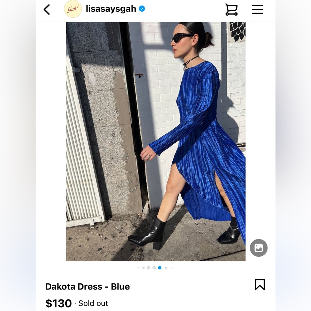 Lisa Says Gah Blue Dakota dress